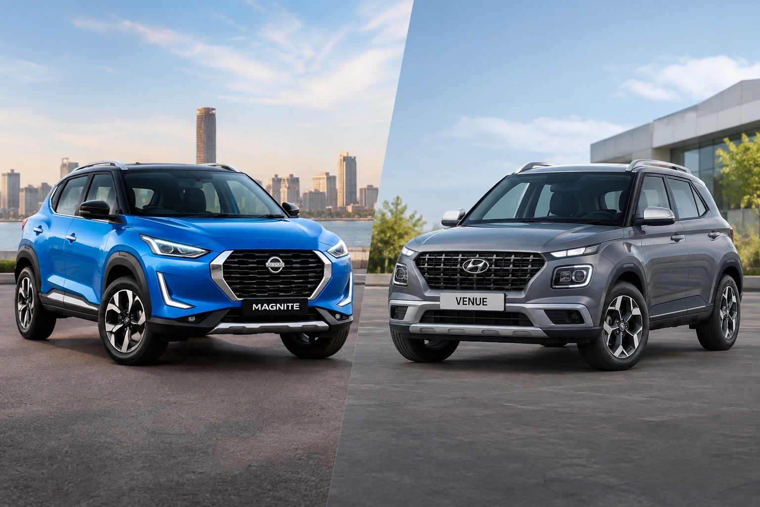 Nissan Magnite vs Hyundai Venue | Prices & Specs