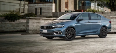 Fiat Tipo sedan — front and side exterior